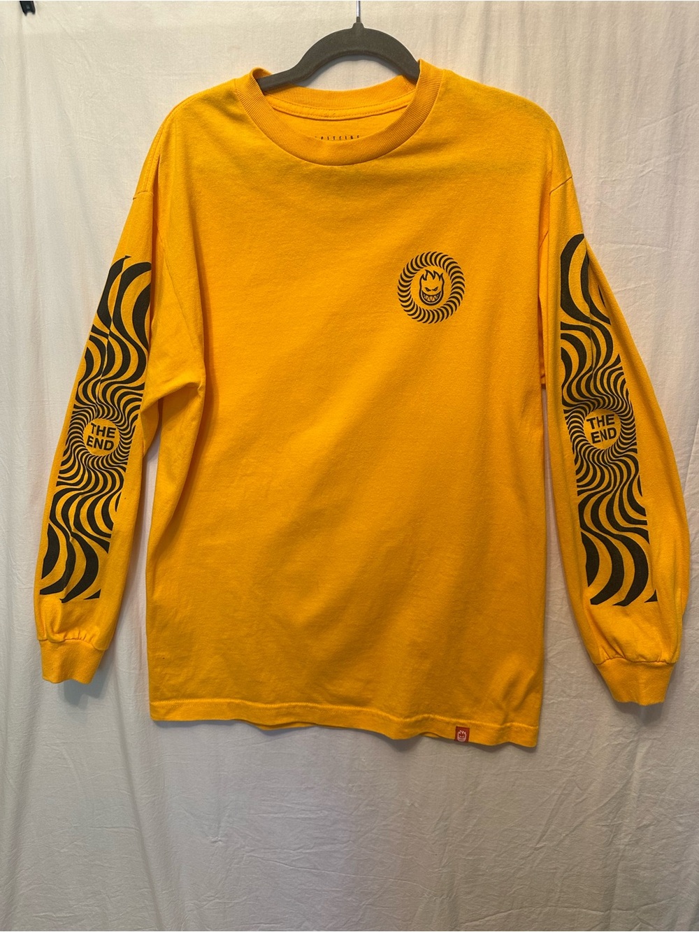 Spitfire Wheels The End Long Sleeve Graphic T Shirt Gold Black Men’s M Skate